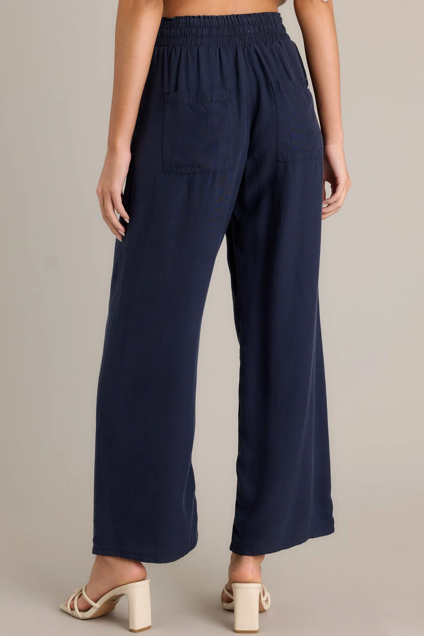 Midnight Comfort Navy Wide Leg Pants