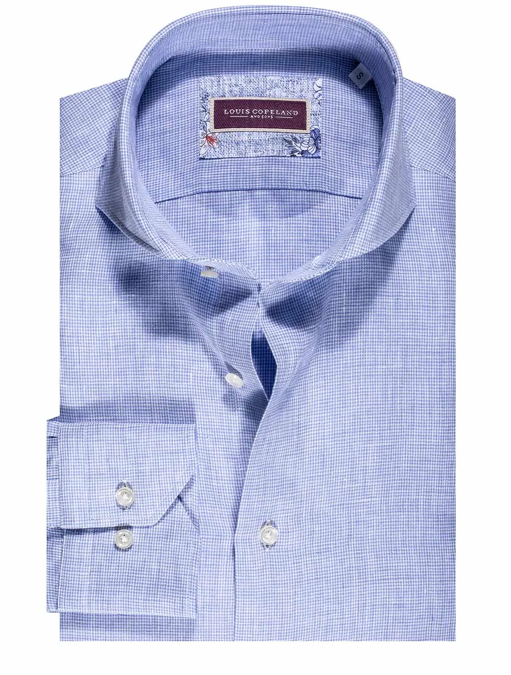 Purus Houndstooth Classic Fit Shirt Blue