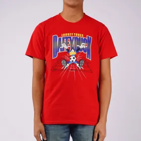 RRJ x Looney Tunes Duffy Duck Men's Basic Graphic Tees Semibody Fitting 161065-U (Red)