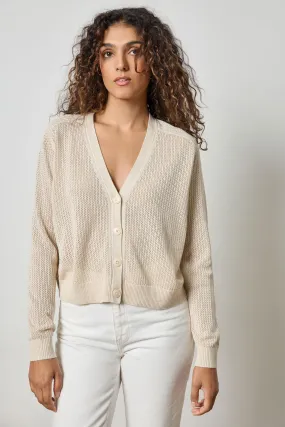 SADDIE SLEEVELESS V-NECK CARDIGAN