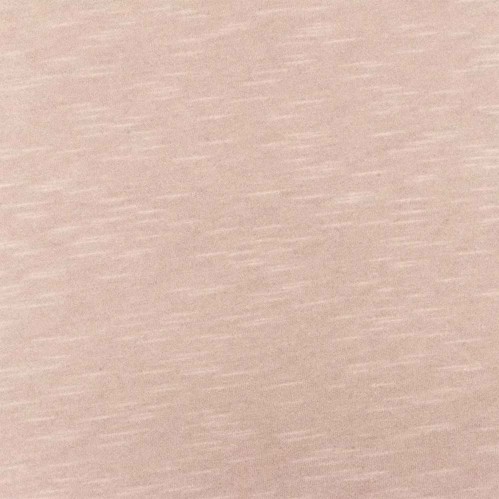 Sanded Pink Slub Stretch Jersey Knit Fabric