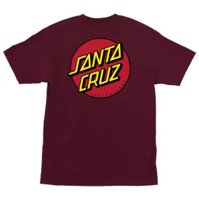 Santa Cruz Classic Dot T-Shirt - Burgundy