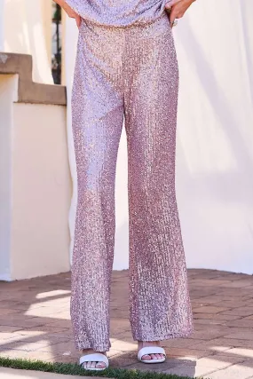 Sugartown Straight Sequin Pant