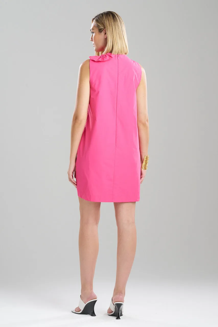 Techno Poplin Embroidered Shift Dress