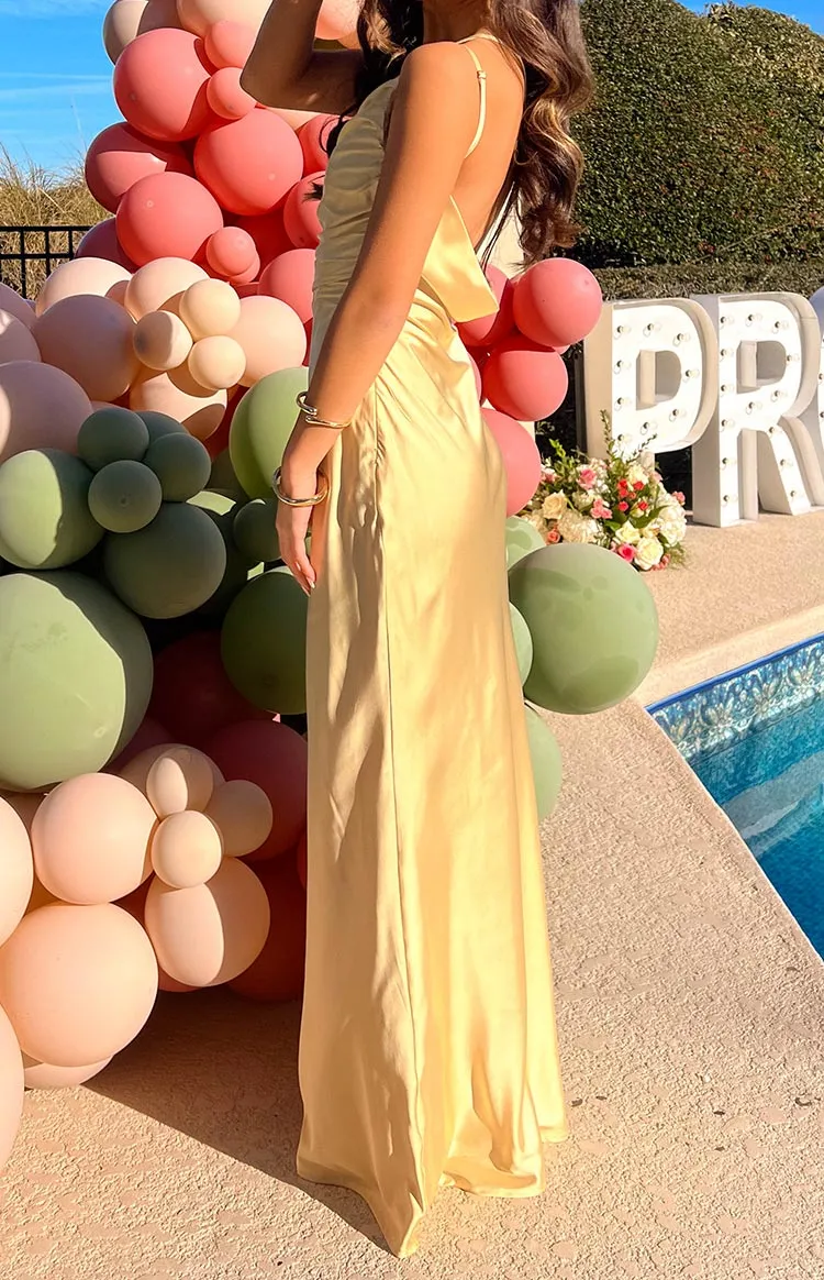 Tina Yellow Formal Maxi Dress