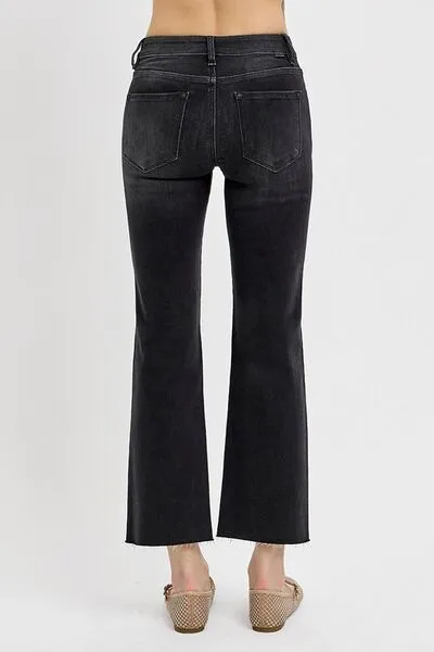 Tummy Control Mid Rise Black Jeans