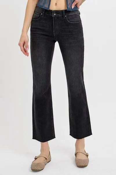 Tummy Control Mid Rise Black Jeans