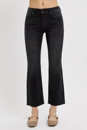 Tummy Control Mid Rise Black Jeans