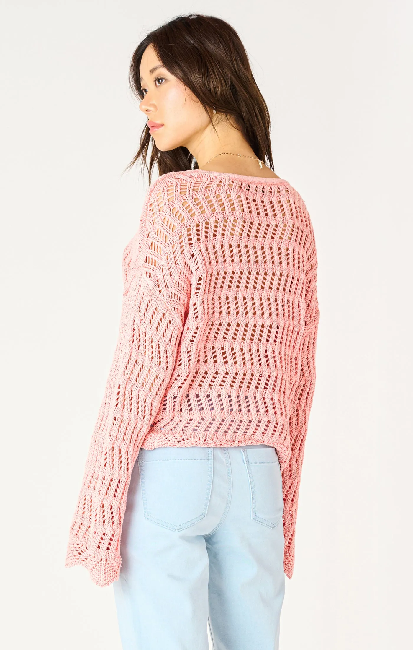 V-neck Crochet Sweater