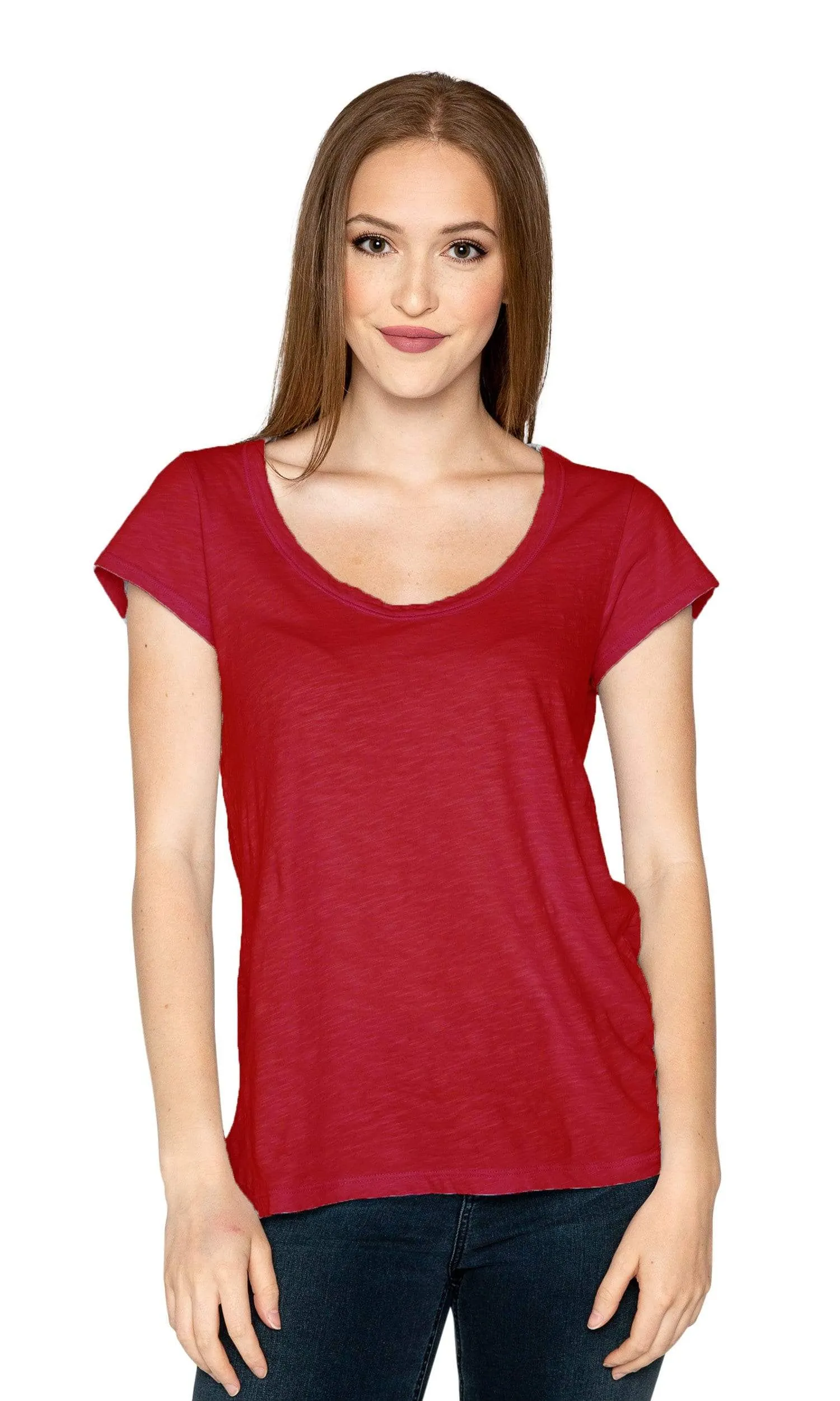 Velvet by Graham & Spencer Kira Original Slub Scoop Neck Tee