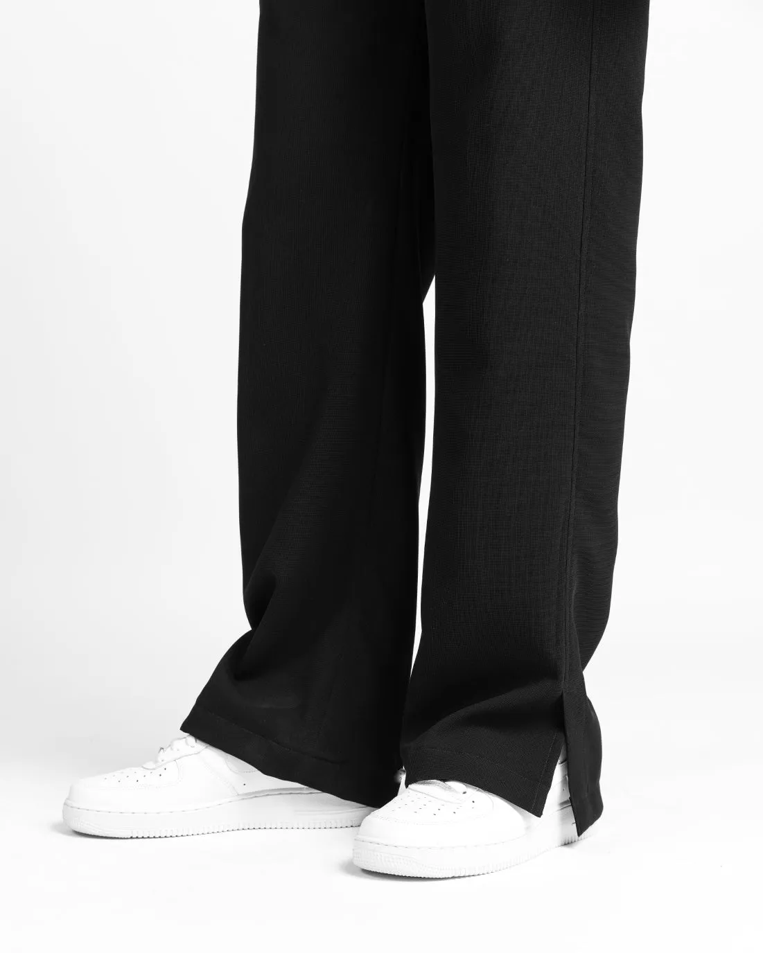 WAFFLE PANTS - BLACK