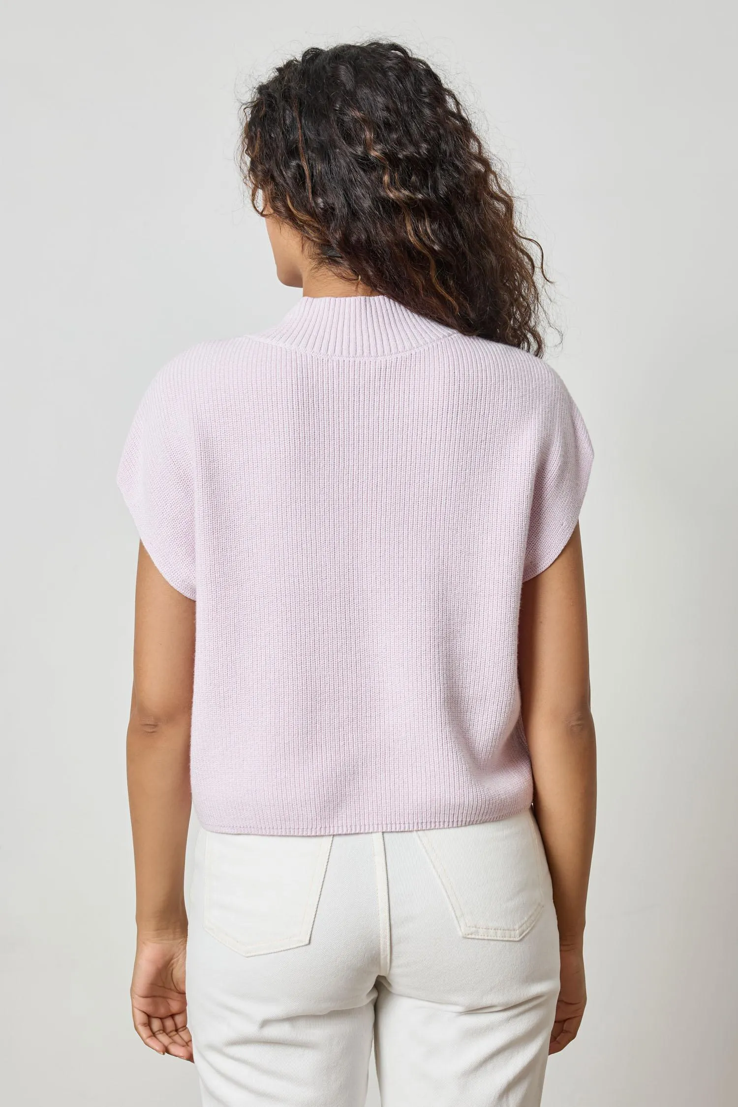 Wide Trim V-Neck Sweater-Freesia