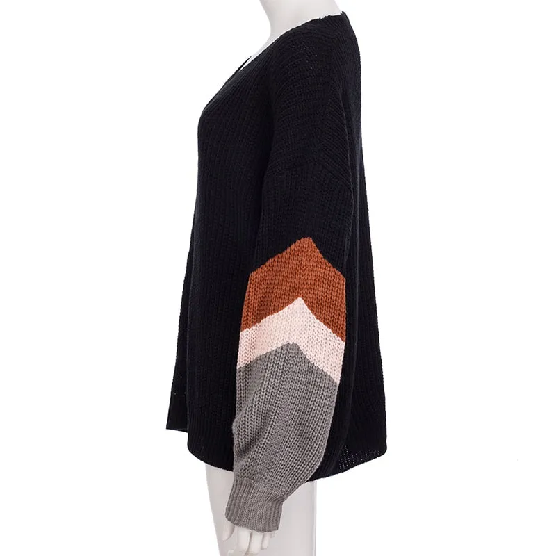 Women's Autumn/Winter V-Neck Loose Knitted Sweater