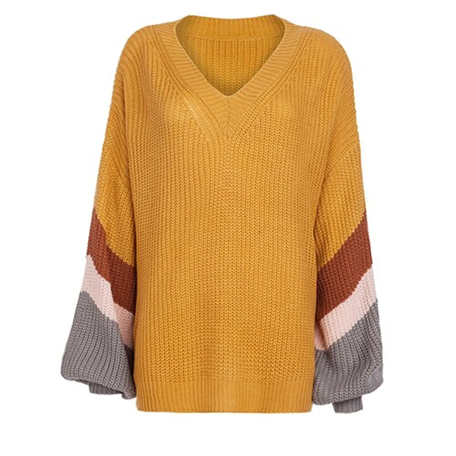 Women's Autumn/Winter V-Neck Loose Knitted Sweater