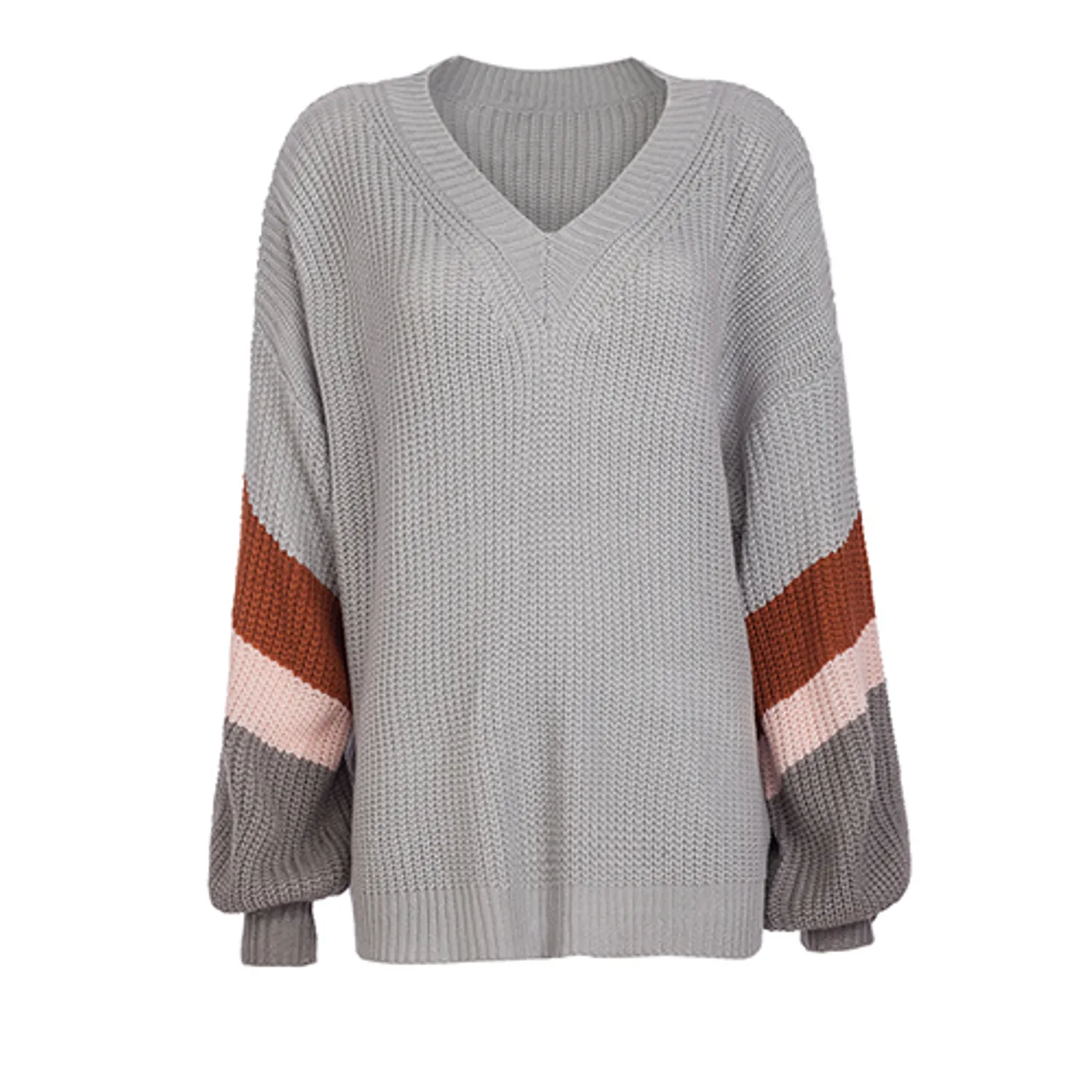 Women's Autumn/Winter V-Neck Loose Knitted Sweater