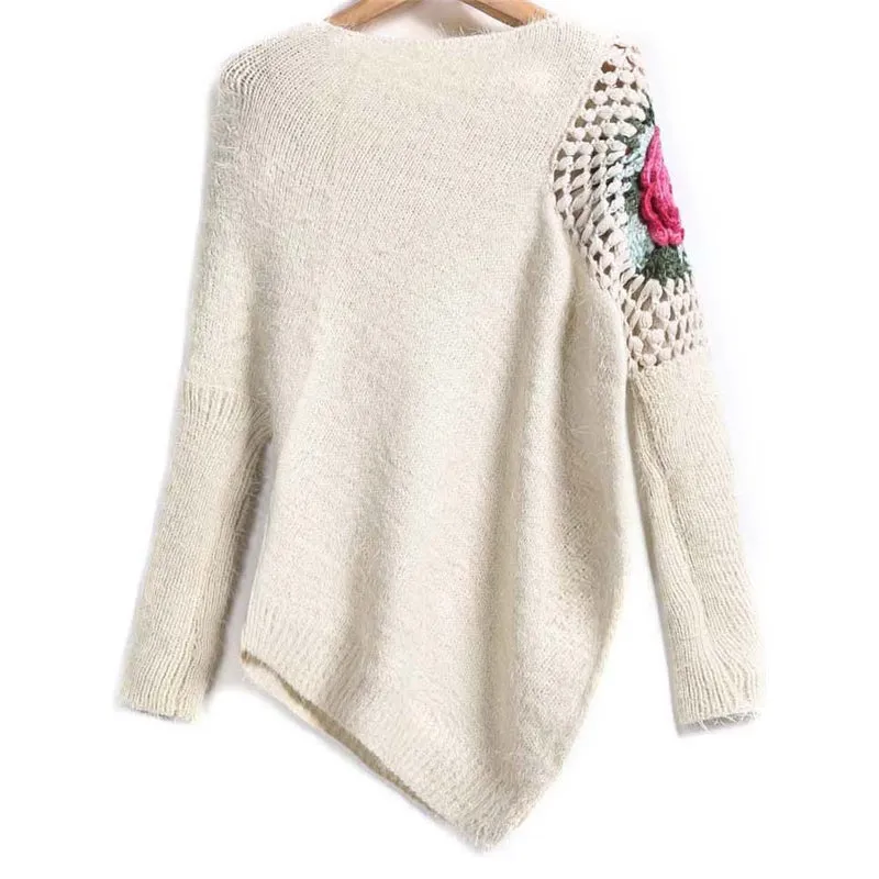 Women's Crochet Loose Embroidery Sweater