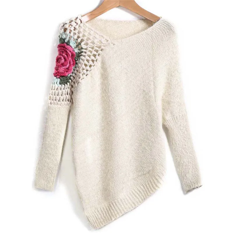 Women's Crochet Loose Embroidery Sweater